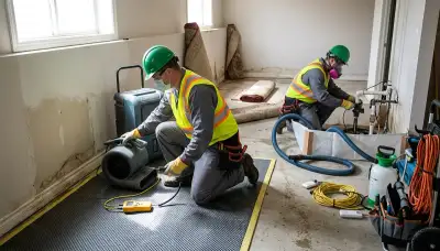 Lowell, MA water damage restoration crew responding to emergency home flooding