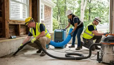 Water damage restoration team serving Lowell, MA with professional cleanup and drying services