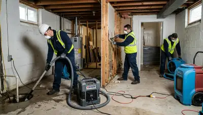 Water damage restoration team in Lowell, MA providing emergency cleanup and repair services