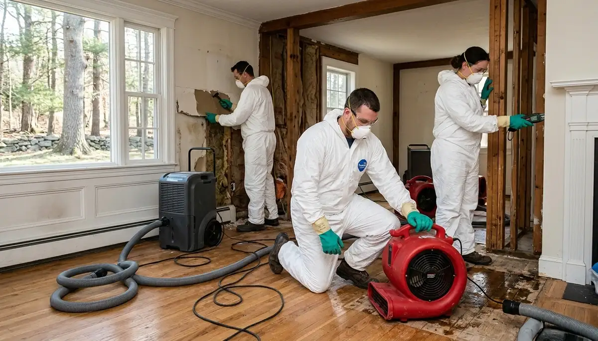 Water damage restoration team serving Lowell, MA for fast cleanup and repair