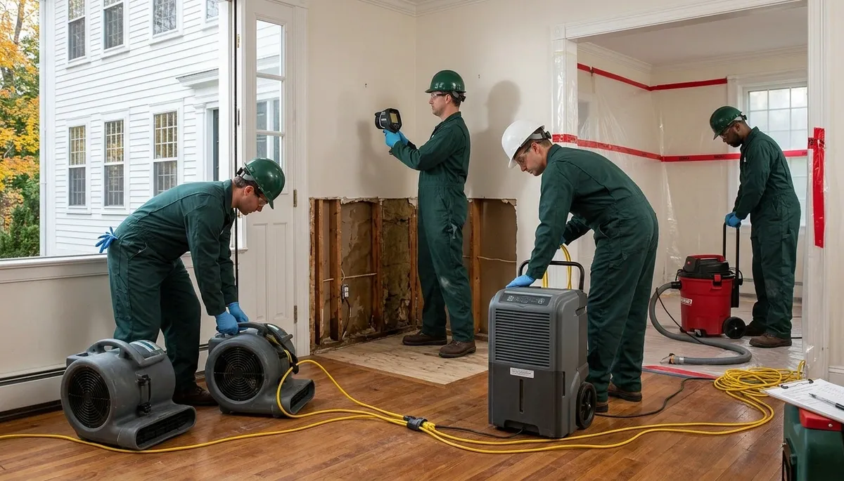 Water damage restoration team serving Lowell, MA, providing fast cleanup and drying services