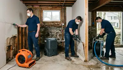 Water damage restoration team serving Lowell, MA for fast water removal and cleanup
