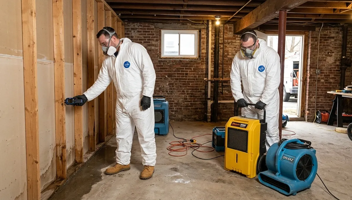 Water damage restoration team serving Lowell, MA for emergency cleanup and drying services