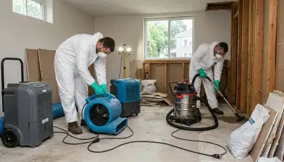 Water damage restoration team serving Lowell, MA with professional cleanup and repair services