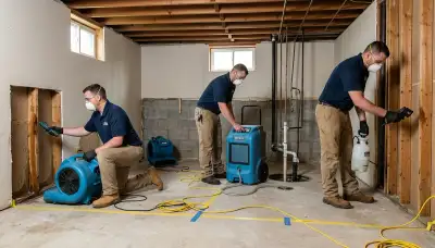 Water damage restoration team serving Lowell, MA with professional cleanup and repair services