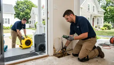 Water damage restoration team serving Lowell, MA with professional cleanup and repair services