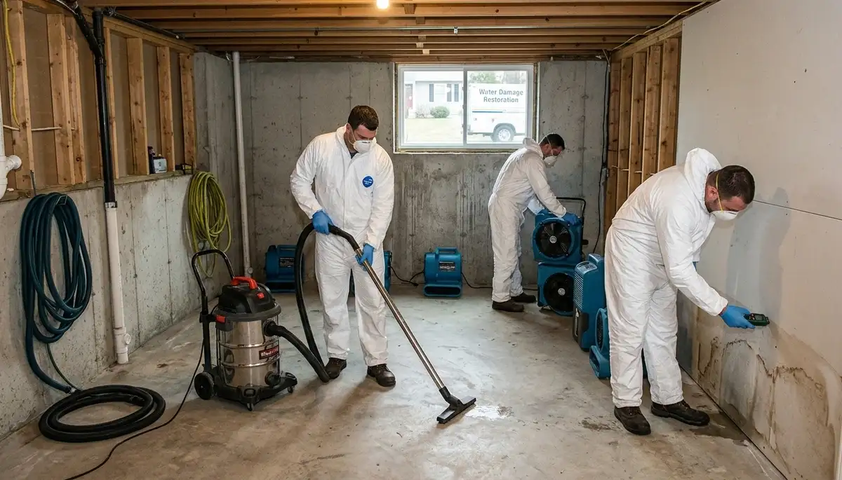 Water damage restoration team serving Lowell, MA with professional cleanup and repair services