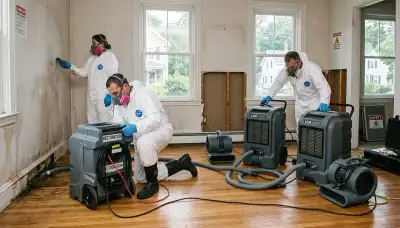 Water damage restoration team serving Lowell, MA with professional cleanup and drying services