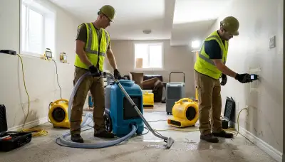 Water damage restoration team serving homes in Lowell, MA with 24/7 emergency cleanup