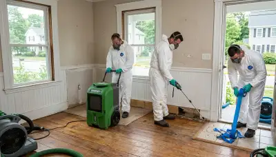 Water damage restoration team serving Lowell, MA with professional cleanup and repair services