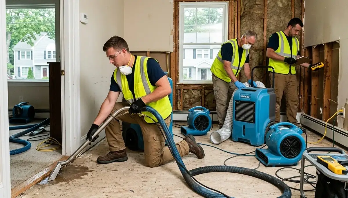 Water damage restoration team serving Lowell, MA for fast cleanup, drying, and repairs