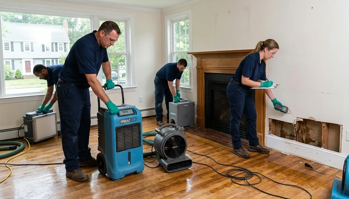 Water damage restoration team serving Lowell, MA for fast cleanup, drying, and repair