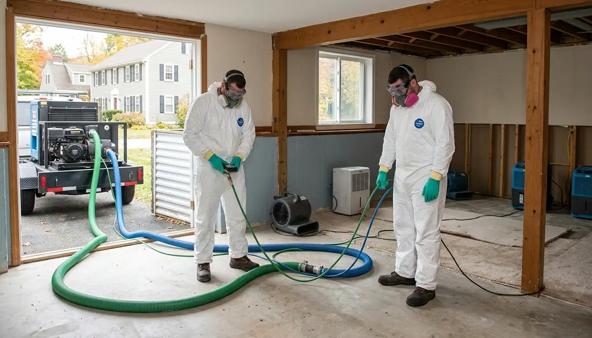 Water damage restoration team serving Lowell, MA for emergency cleanup and repair