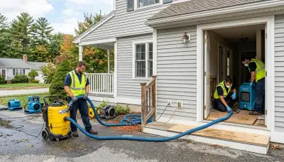 Water damage restoration team serving Lowell, MA, for emergency cleanup and repairs