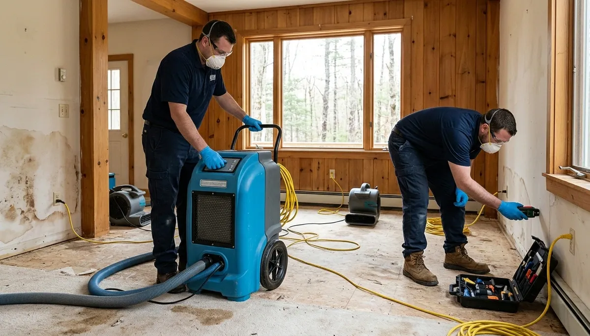 Water damage restoration team serving Lowell, MA, for emergency cleanup and drying services